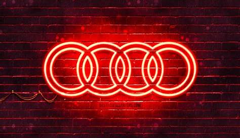 Télécharger fonds d'écran Audi logo rouge, 4k, rouge brickwall, logo