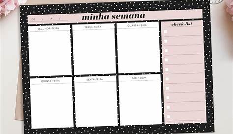 Planner semanal: 6 modelos grátis para imprimir | Quase Mineira