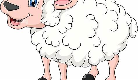 Ilustración de dibujos animados de animales de oveja linda Imagen
