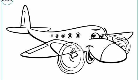 Imprimir: Avión de pasajeros: Dibujos para colorear