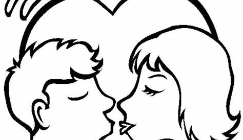 Dibujo de Lanzar un beso para Colorear | Besos, Dibujos de san valentin