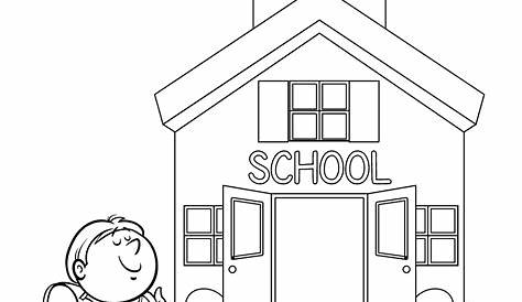 dibujos de escuelas para imprimir imagui | School coloring pages, Free