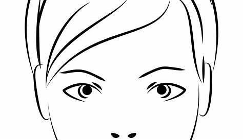 Dibujo de Cara de mujer joven para colorear | Dibujos para colorear
