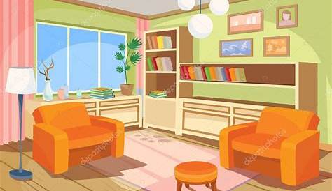 Casa interior con muebles decorados. vector gratuito | Free Vector #