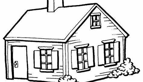 Desenhos para Colorir: Desenho de casa para imprimir e colorir, desenho