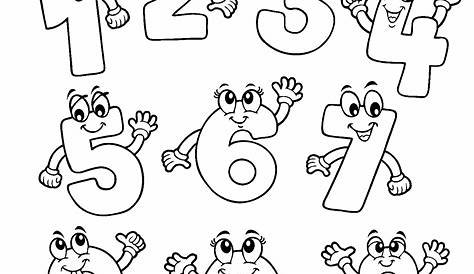 Desenhos de Números para Colorir e Imprimir - Aprender a Desenhar