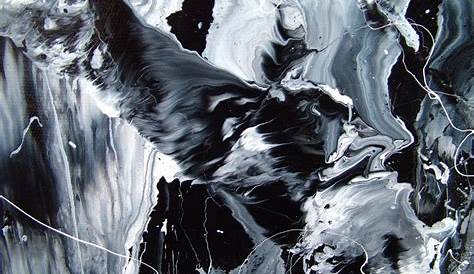 Black And White Abstraction XXXL 1 - large abstract painting art for sale
