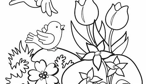 Disegni da colorare Primavera. Stampa gratis, 70 immagini