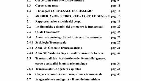 Tesi di Laurea Magistrale - Indice INTRODUZIONE pag. IL CORPO TRA