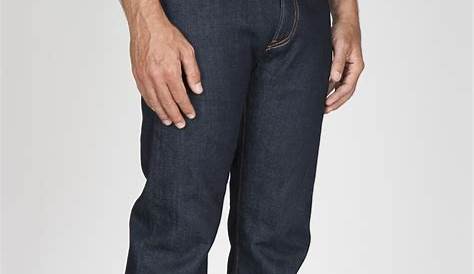 Indigo Blue Colour Jeans BadRhino Denim Comfort With Light Brown Belt