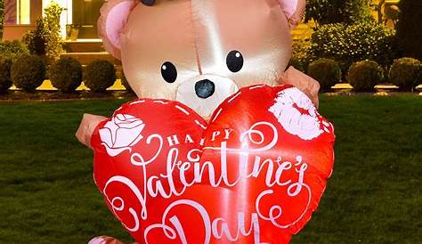Inflatable Valentine Outdoor Decorations S Day Yard Spinning Heart Day Hearts
