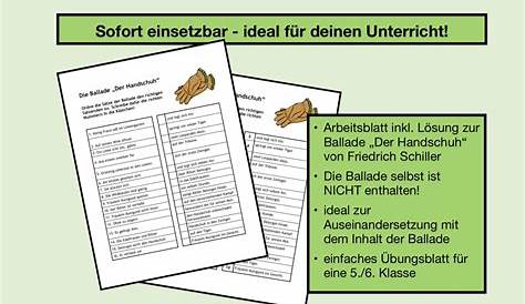 Ballade Der Handschuh von Schiller – Unterrichtsmaterial im Fach Deutsch