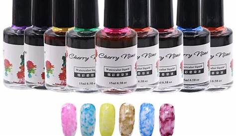 Ink Gel Nail Polish Blooming Varnish Gradient Watercolor 15ml 6pcs