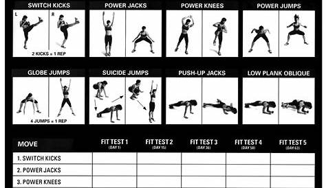 Insanity Workout Schedule Download Printable PDF Templateroller in