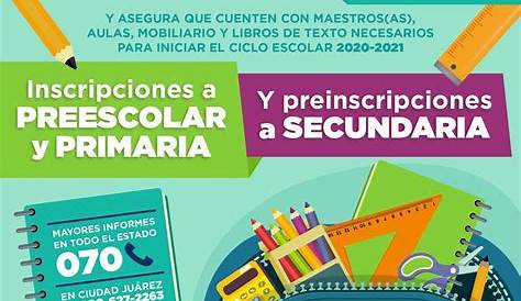 Inscripciones del 4 al 17 de febrero para preescolar y primaria y