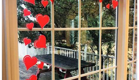Inside Window Cling Decorations Valentine 8 Sheets 's Day Large Etsy
