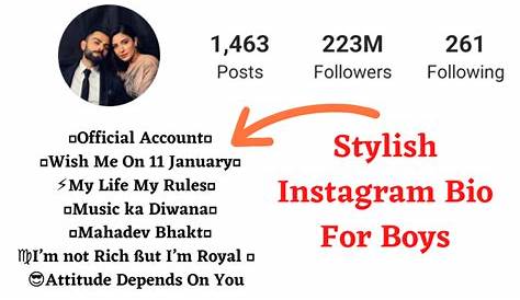 100+ BEST Instagram Bio For Boys | Stylish & Attitude Bio For Insta