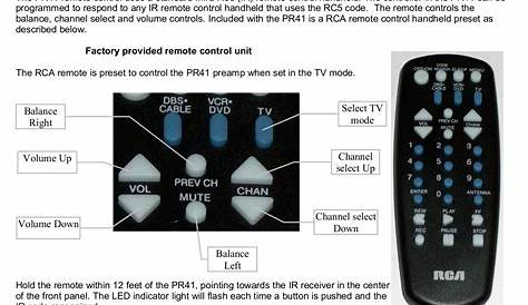Instruction Manual For Rca Universal Remote
