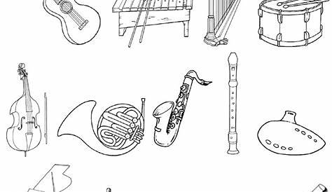 Figuras de instrumentos musicales para pintar - Imagui