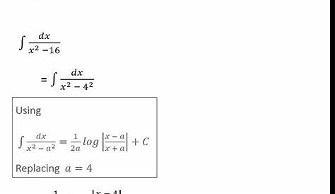 Integral Of 1x2 A2 Dx Integration 1/( X^2+a^2) And Its Application YouTube