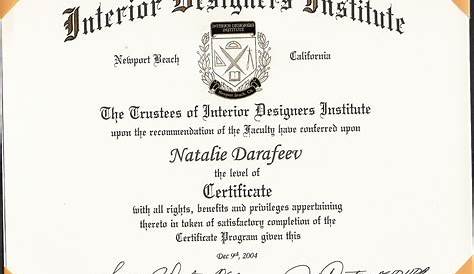 Interior Decorator Certificate