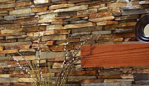 This interior stone wall is a stunning example of an interior stone