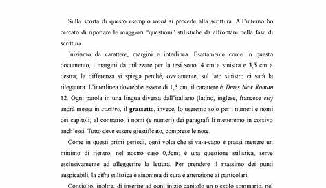 Introduzione Tesi Di Laurea Esempio