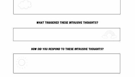 Intrusive Thoughts Worksheet