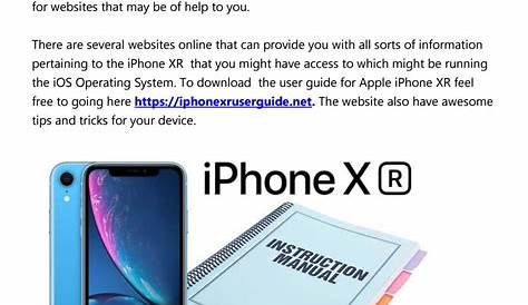 Iphone Xr Users Guide