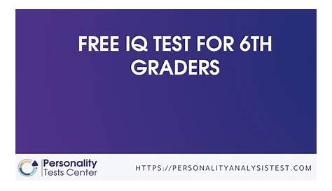 Iq Test For 6th Graders iq test no obligations free online at 123test