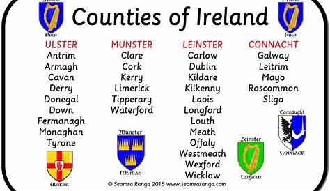 Map of Irish Counties with flags!