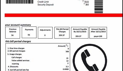Fake Utility Bill Template Unique at&t Phone Bill Utility Statement Gas