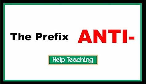 Prefix Anti Word Mat – Year 3 and 4 Spelling | Teaching Resources