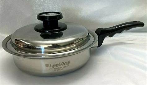 Vintage Lustre Craft 10 Piece Set Stainless Steel Cookware Etsy