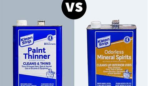 Is Paint Thinner Mineral Spirits At