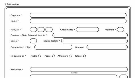 domanda di iscrizione alla scuola secondaria di 1Ã‚Â° grado per l'anno