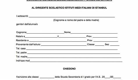 Domanda di Iscrizione alla Scuola Secondaria di I Grado by Vincenzo