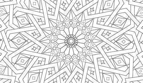 Gambar Islamic Pattern Coloring Page Free Printable Pages Click View
