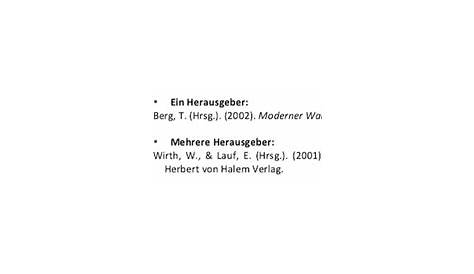 Korrekte Quellenangaben – Die Hauptregel der APA-Richtlinien