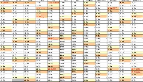 Kalender 2015 mit Excel/PDF/Word-Vorlagen, Feiertagen, Ferien, KW