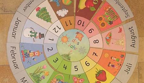 Tolle Jahreszeiten Kalender für childer | Kostenlos ausmalen