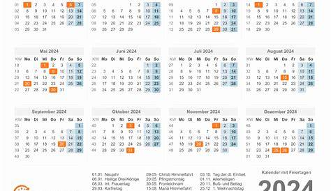 Ewiger Jahreskalender (Excel-Vorlage) mit allen Feiertagen (DACH