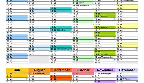 Akademischer Kalender 2023/2024 als Excel-Vorlagen
