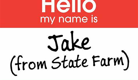 Free Printable Jake From State Farm Name Tag Printable Templates