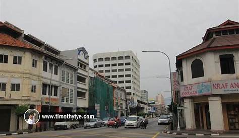 Ipoh, Malaysia. Jalan Sultan Idris Shah Street Scene Showing Old Shop