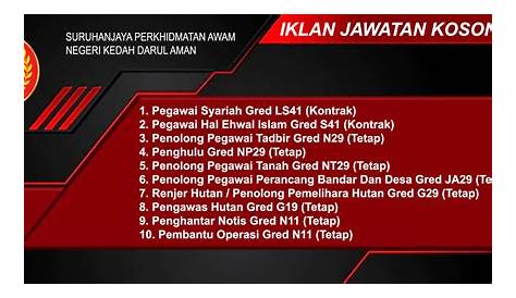 Jawatan Kosong Terkini Koperasi Pegawai Kerajaan Negeri Kedah • Jawatan