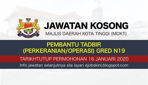 Jawatan Kosong di Majlis Daerah Kota Tinggi (MDKT) - Appkerja Malaysia