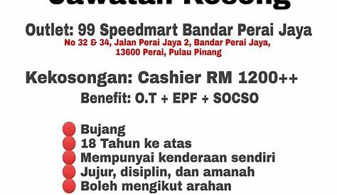 Jawatan Kosong | 99 Speedmart - KERJA KOSONG MALAYSIA