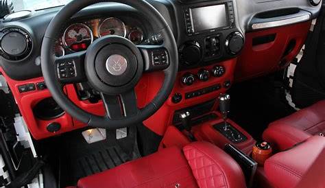Jeep Wrangler Black With Red Interior