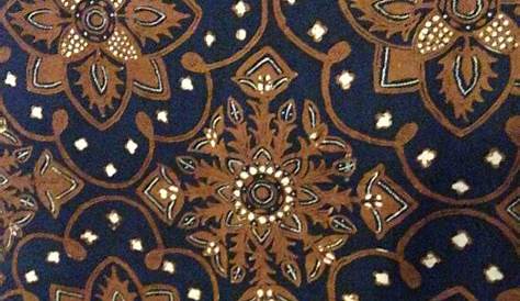Detail of Batik from Malaysia with Flowers and Leaves Stock Photo